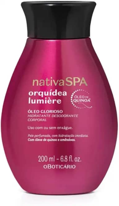 Óleo Glorioso Hidratante Desodorante Corporal Nativa SPA Orquídea Lumière 200ml
