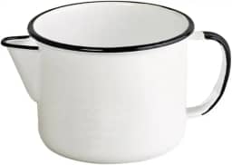 Leiteira Esmaltada, Jarra para Ferver Leite, com Bico, 1 Litro(BRANCA)