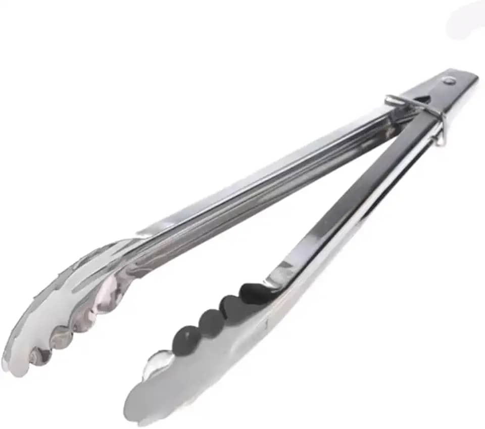 Pegador de Salada Inox 22,5cm Multiuso, Ideal para Churrasco, Cozinha e Buffet