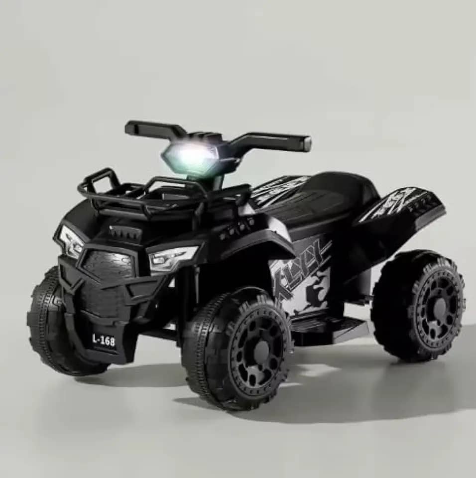 Mini Quadriciclo Elétrico Infantil 6V Sport, Veículo Elétrico para Crianças, Preto