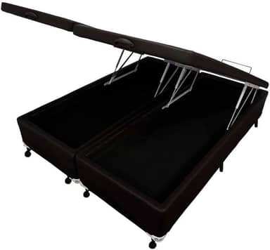 Box Baú Castor Queen Preto 158x198x35cm