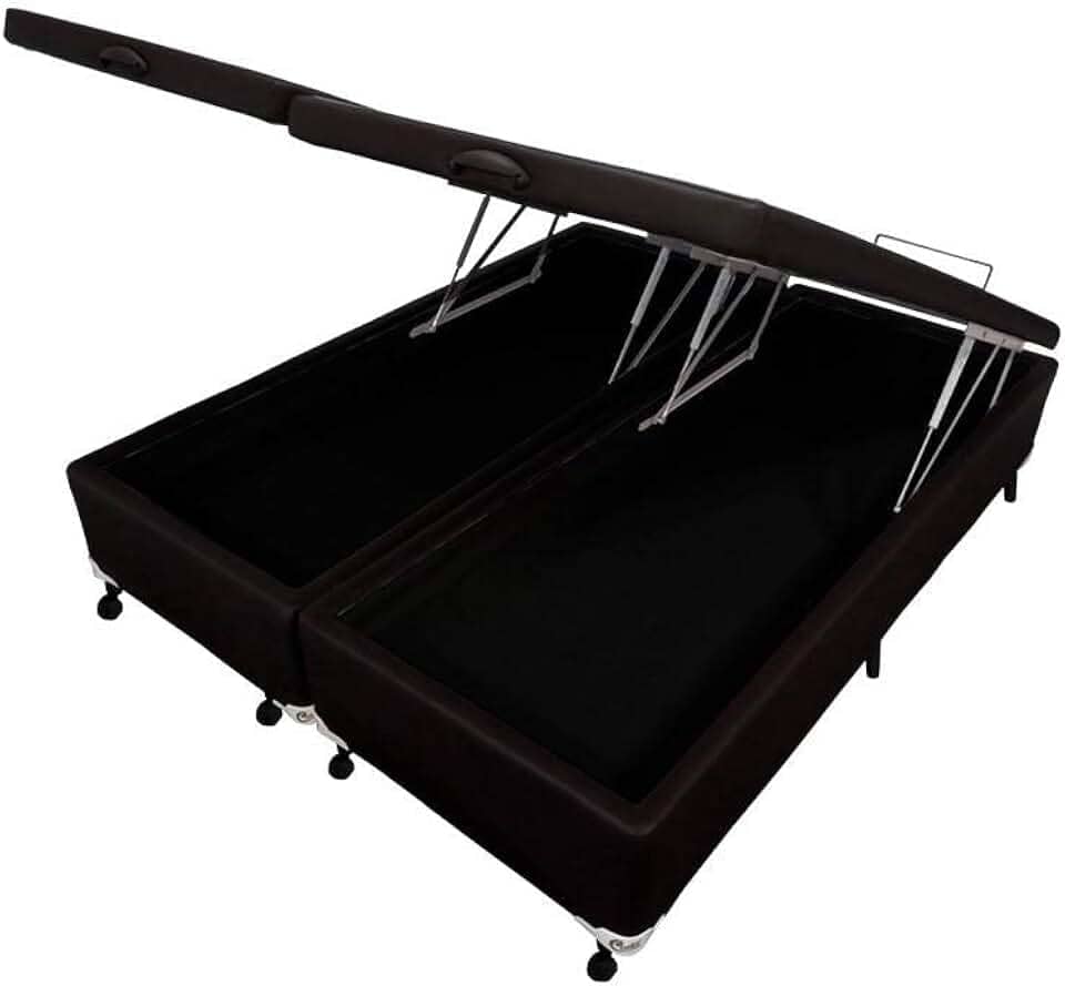 Box Baú Castor Queen Preto 158x198x35cm