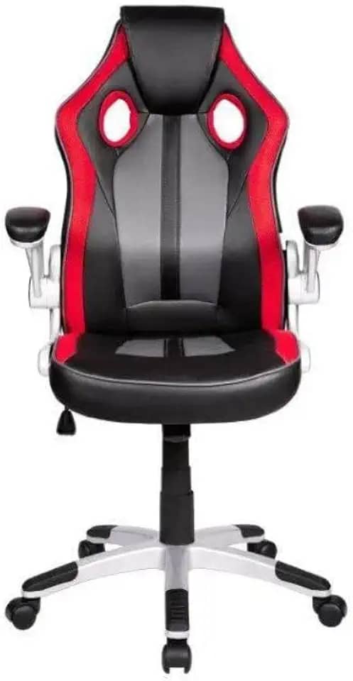 Cadeira Gamer Pelegrin Pel-3009 Couro Pu Vermelha, Preta e Cinza