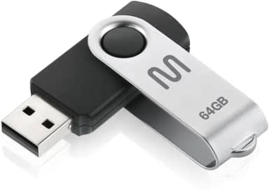 Pen Drive Twist 64GB USB com Leitura até 10MB/s e Gravação até 3MB/s Preto Multi - PD590