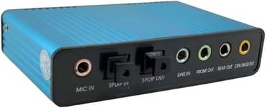 Placa De Som Externa Usb - 5.1-6ch - Óptico