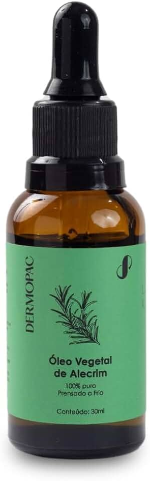 Óleo Vegetal de Alecrim Capilar Puro Natural 100% para Cabelos Dermopac 30ml