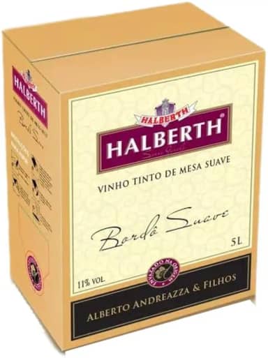 Vinho Halberth Tinto Suave Bordo Bag In Box 5 Litros