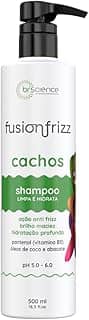Shampoo para Cachos, Ondas e Crespos Fusionfrizz Brscience 500ml – Limpeza Suave, Hidratação Profunda e Ação Antifrizz para Cabelos Cacheados, Ondulados e Crespos