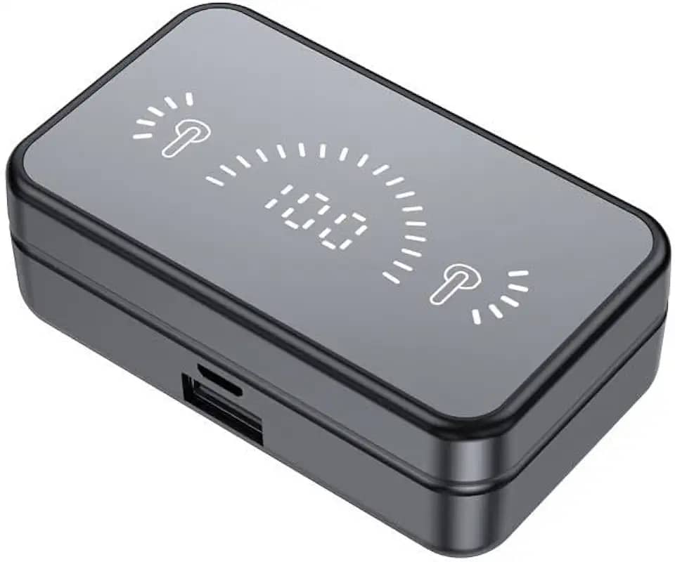 Genérico Fones De Ouvido Bluetooth Intra-Auricular, Sem Fio, À Prova D'água, Estéreo Com Microfone, Preto, S20