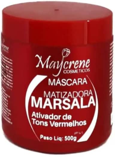 Máscara Matizadora Marsala Maycrene Ativador de Tons Vermelhos 500g
