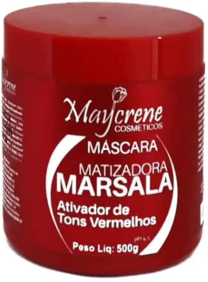 Máscara Matizadora Marsala Maycrene Ativador de Tons Vermelhos 500g