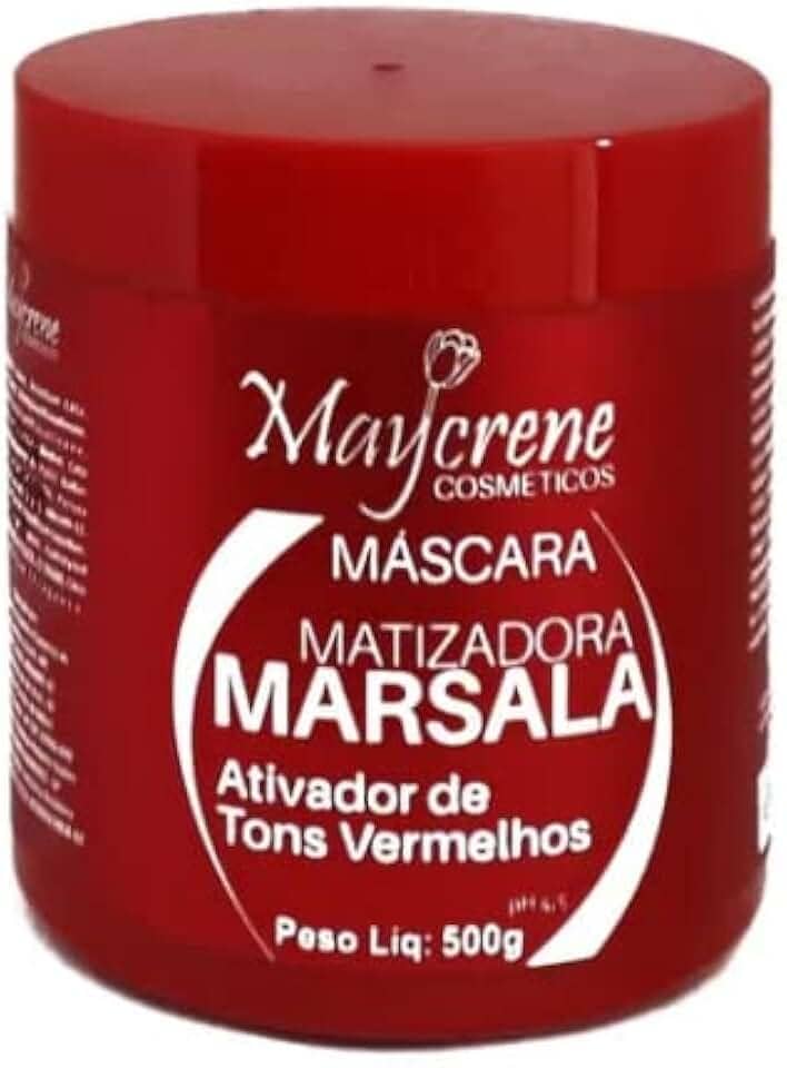 Máscara Matizadora Marsala Ativador de Tons Vermelhos 500g Maycrene…