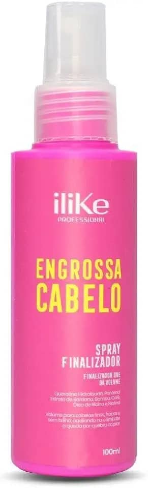 Ilike Spray Finalizador Engrossa Cabelo, 100ml, Fortalecedor e Volumador para Cabelos Finos
