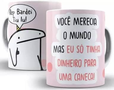 Caneca De Aniversario Flork Meme 325 Ml De Porcelana