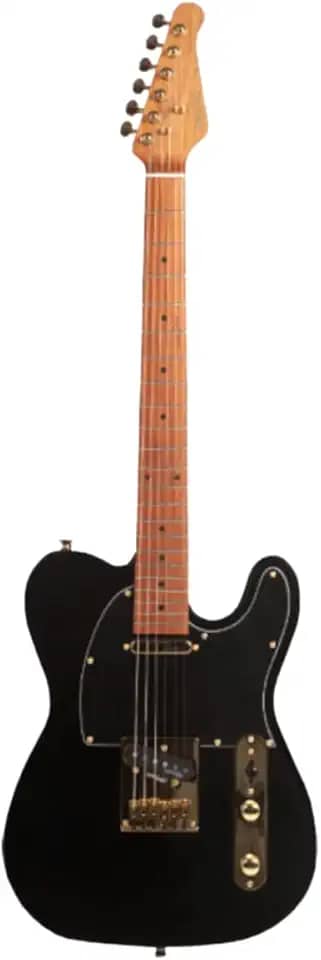 Guitarra Elétrica Telecaster Black Gold com Corpo Alder e Braço Roasted Maple