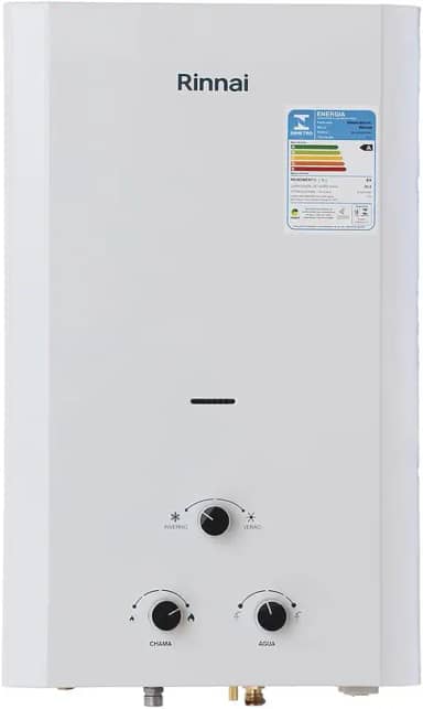 Rinnai M20-20 litros GLP Branco - Aquecedor de Água a Gás Mecânico REU-M200 CFH