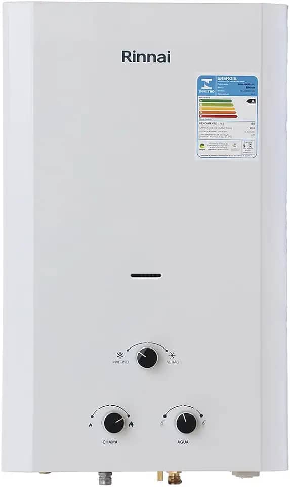 Rinnai M20-20 litros GLP Branco - Aquecedor de Água a Gás Mecânico REU-M200 CFH