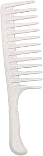 Pente para Desembaraçar Cabelo Afro Cacheado e Volumos Dente Super Largo - Cor: Bege