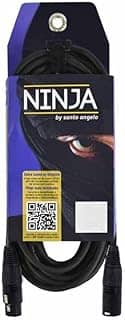 CABO PARA MICROFONE XLR MACHO/XLR FEMEA NINJA LW 25FT 7,62 METROS PRETO - SANTO ANGELO
