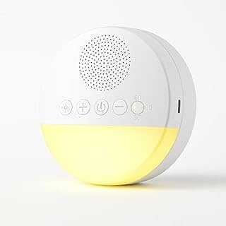 Máquina de Som Ruido Branco White Noise Sleep Machine Aparelho de Som Ruído Branco com 20 Sons Calmantes, Luz Noturna e Timer – Acalma Bebês, Melhora o Sono de Crianças e Adultos
