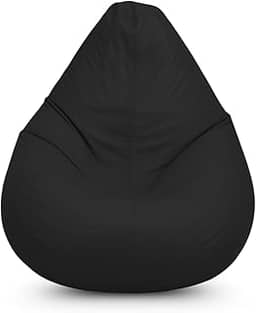 Puff Pera Vazio Gigante Eventos Decoração Quarto Sala Almofadão Conforto (Preto)