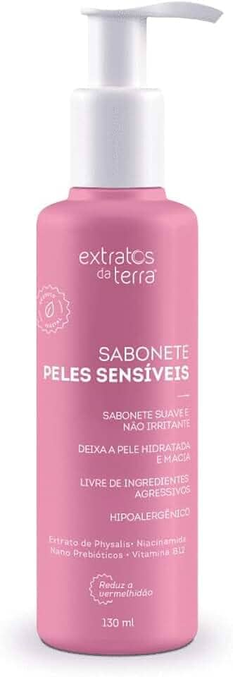 Sabonete para Peles Sensíveis 130 ml - Hidratante, Hipoalergênico e Antioxidante - Para Pele Sensível, com Rosácea ou Reativa