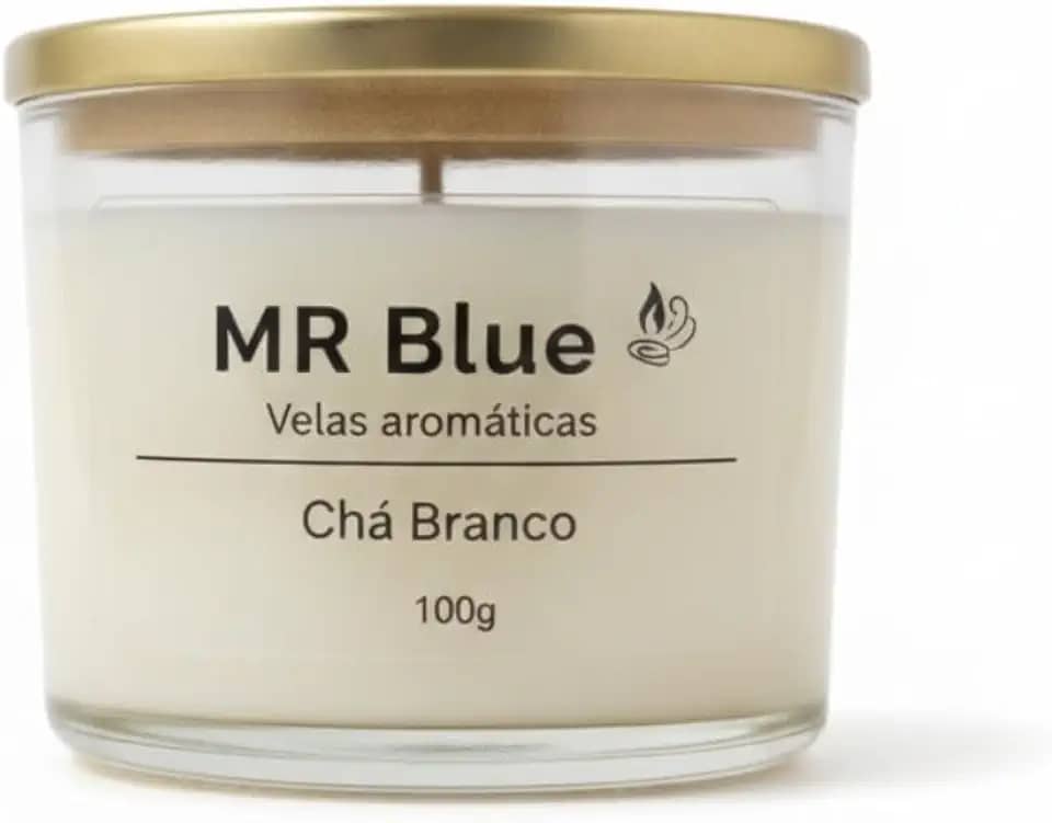 Velas Aromáticas MR Blue - Chá branco 100g