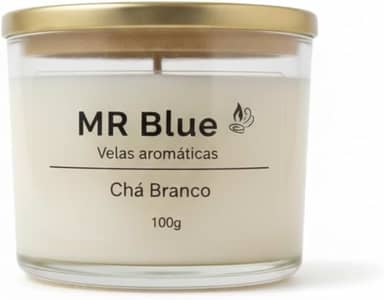 Velas Aromáticas MR Blue - Chá branco 100g