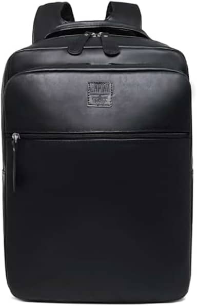 Mochila Capiau de Couro Legítimo Vintage Executiva para Notebook, Trabalho e Viagem