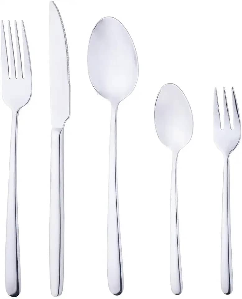 WOLFF Faqueiro de Aço Inox Viena 30 Peças - Mesa Posta - Itens Para Casa - Utensílios de Cozinha - Enxoval - Casamento - Decoração