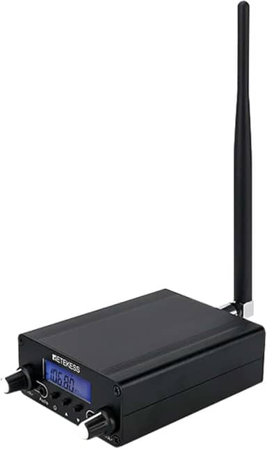Retekess Transmissor FM TR508 para igreja, transmissor de rádio FM estéreo de longo alcance com conector de áudio de microfone de 3,5 mm para drive in, filme, estacionamento