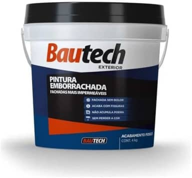 Tinta Acrílica Emborrachada Fosco 4kg Bautech (Grafite)