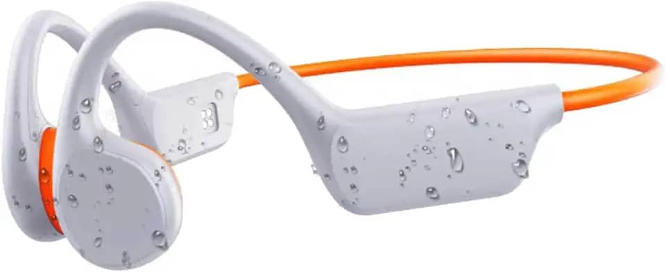 Fone de Ouvido Condução Óssea Open Ear Sem Fio para Esportes com Player MP3 32G Resistente à Suor IPX8 Corrida Natação Academia Ciclismo Longa Duração Reprodução Compatível Celulares Computadores Tabl