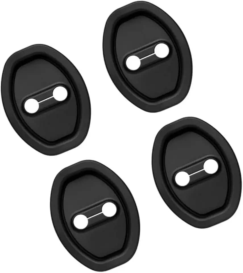 4 Peças de Protetor de Fechadura de Porta, Capa Universal de Silicone Preto, Amortecedor Anti-colisão para Carros