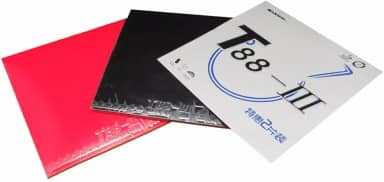 02 Borrachas Tênis de Mesa Profissional Sanwei T88 III Cores Preto e Vermelho Aprovado ITTF jogadores Avançado + Sidetape