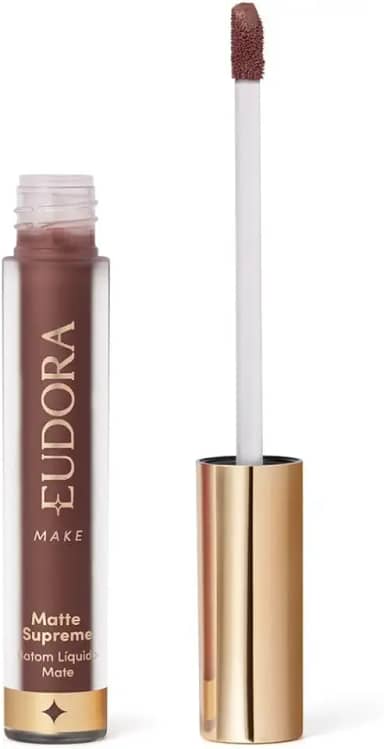 Eudora Batom Líquido Matte - Cor Nude Supremo - Acabamento Aveludado de Longa Duração - 4,0 ml