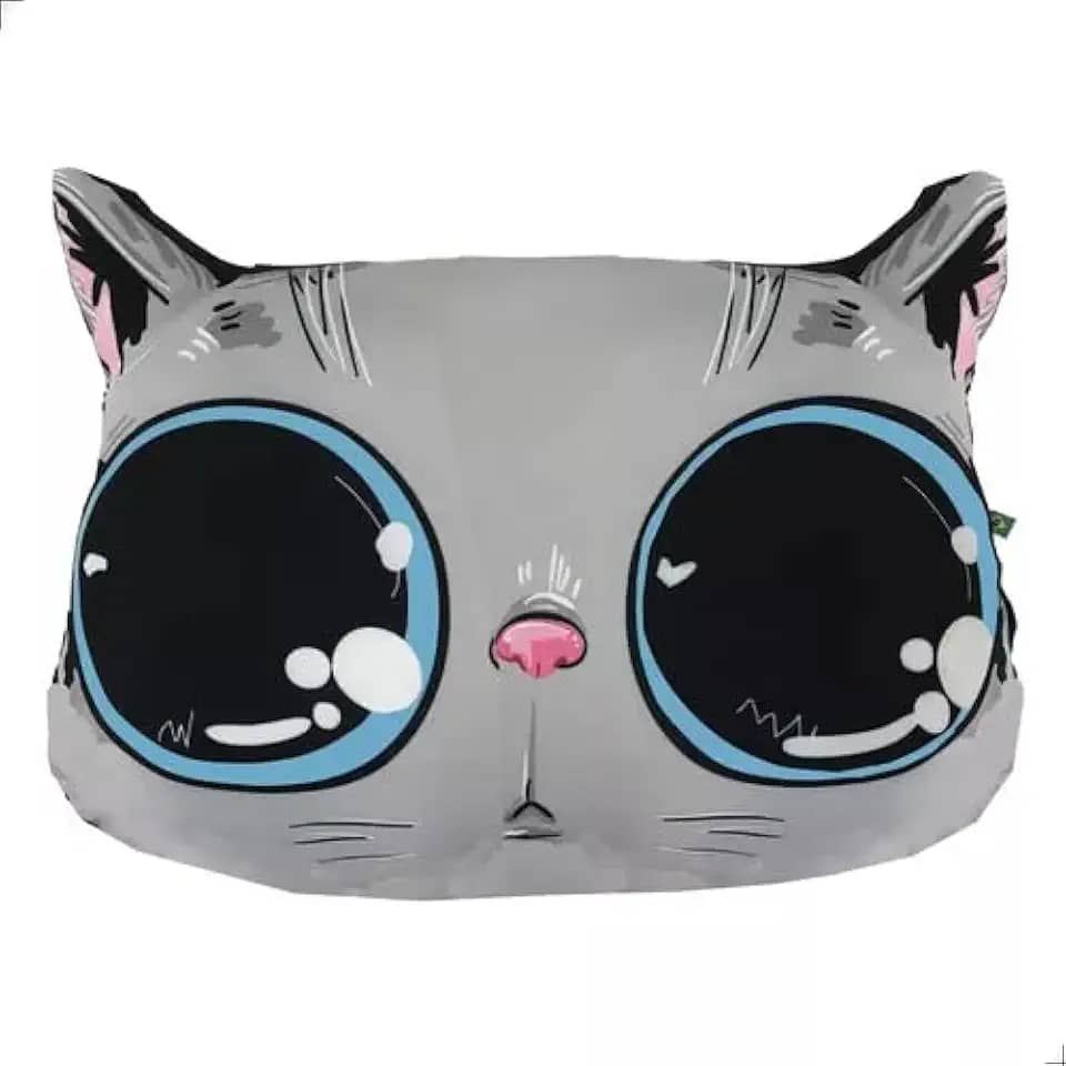 Almofada De Bichinho Gato Decoração Presente Amigo Secreto (Gato Cinza)