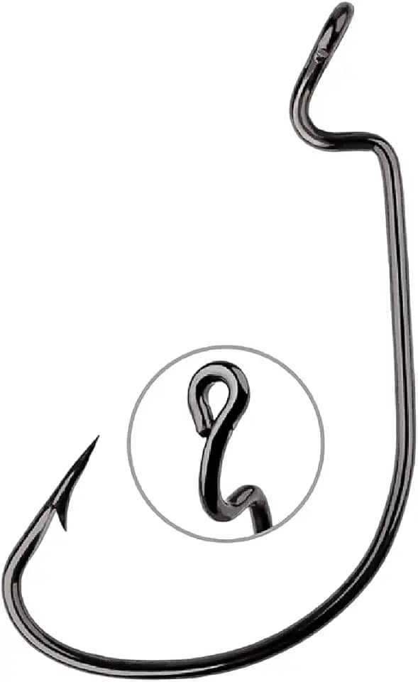 Kit 25 Anzol Offset Antienrosco EWG Para Iscas Soft Pesca Varios Tamanhos Robalos Traíras Tucunarés Black Bass