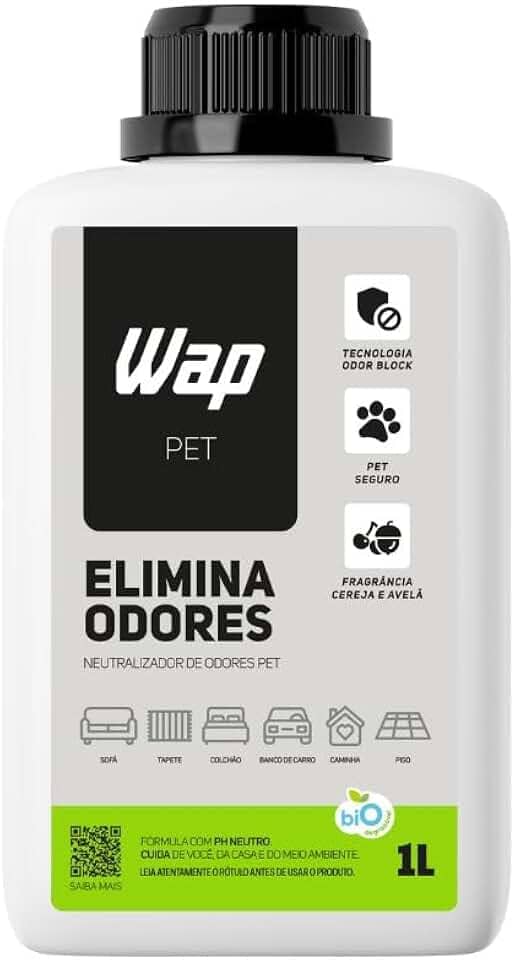 WAP Eliminador e Neutralizador de Odores Pet WAP ELIMINA ODORES PET 1 LITRO, Branco e Verde