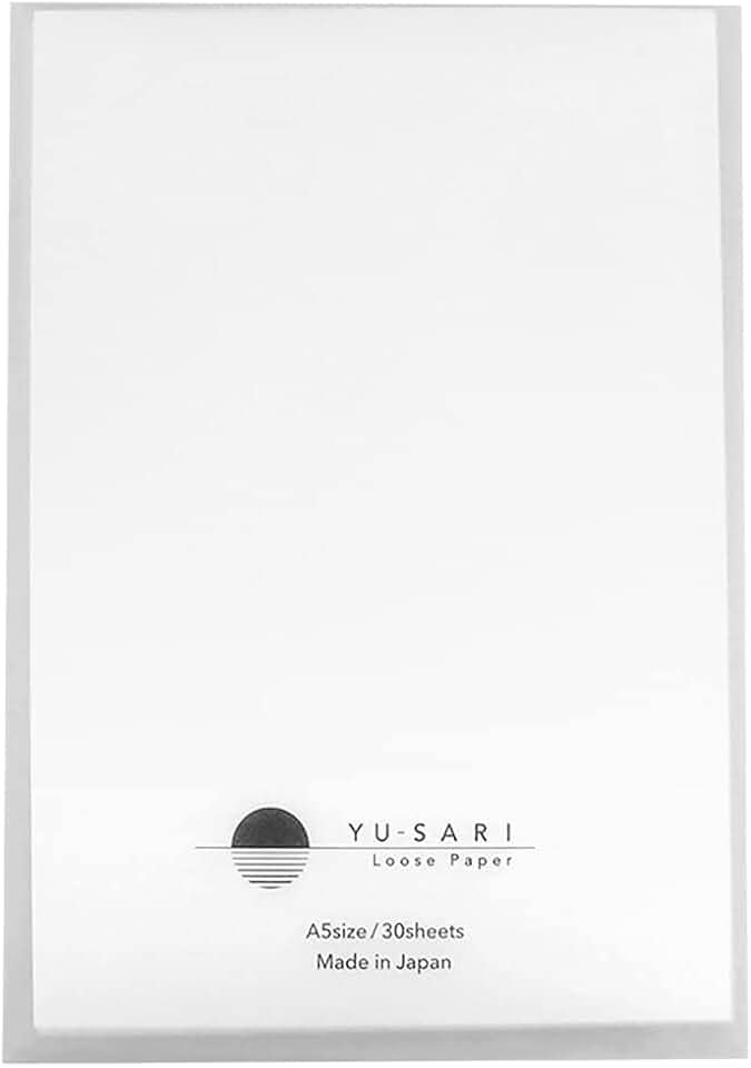 Nakabayashi YU-SARI NYLS-A501-W Papel solto para caneta-tinteiro, A5, cor sólida