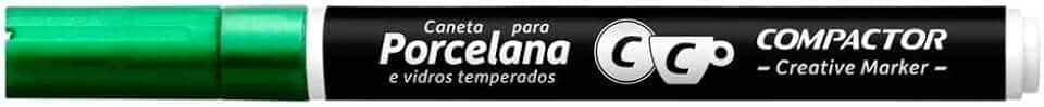 Marcador Creative Porcelana Compactor Avulso METÁLICO VERDE