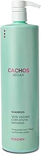 Shampoo Cachos Vegan 1L - Low Poo, 100% Vegano, Limpeza Suave Sem Sulfatos - Hidratação Profunda, Controle do Frizz e Definição dos Cachos