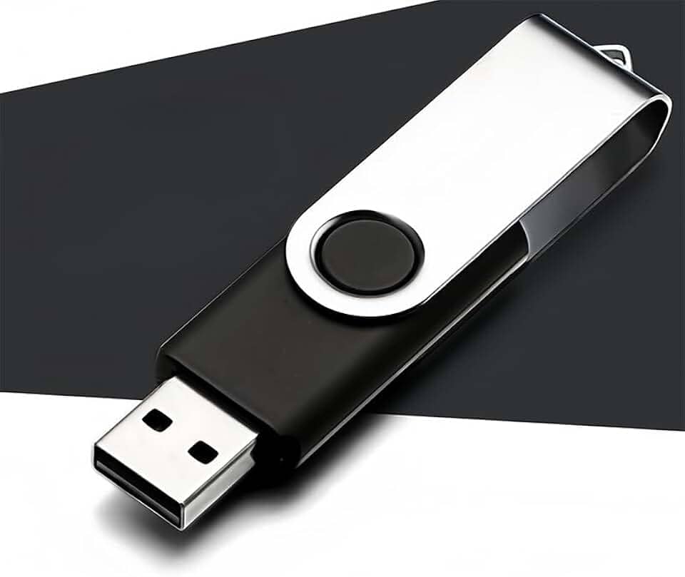 Pen drive USB de 64 GB, pen drive USB 2.0, pen drive de memória de alta capacidade para armazenamento e transferência de dados, preto