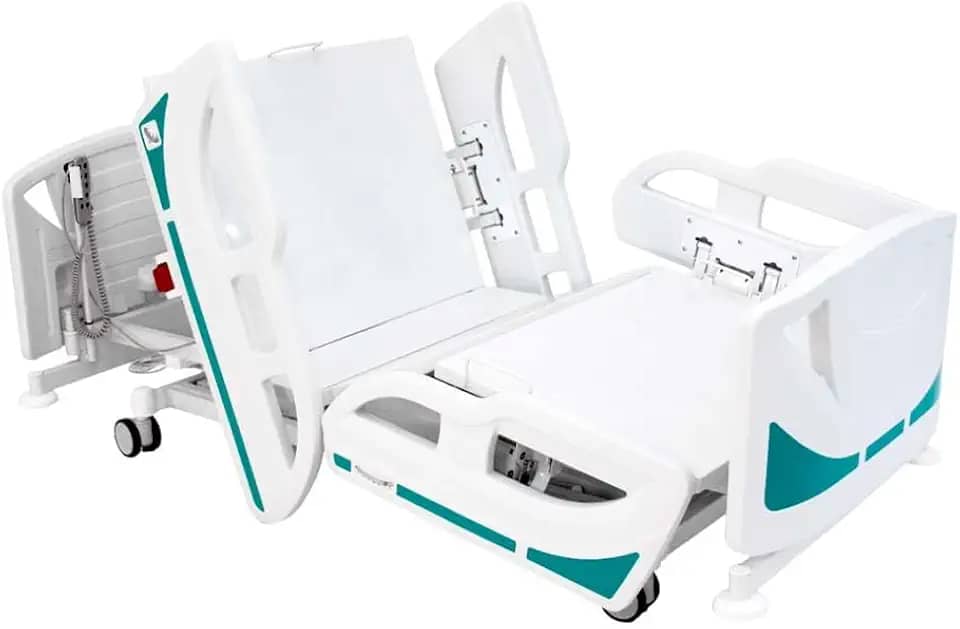 Cama Hospitalar Motorizada 1040.T Luxo 8 Movimentos Com Elevação de Leito e Posição Poltrona Segurança e Conforto Para Idosos