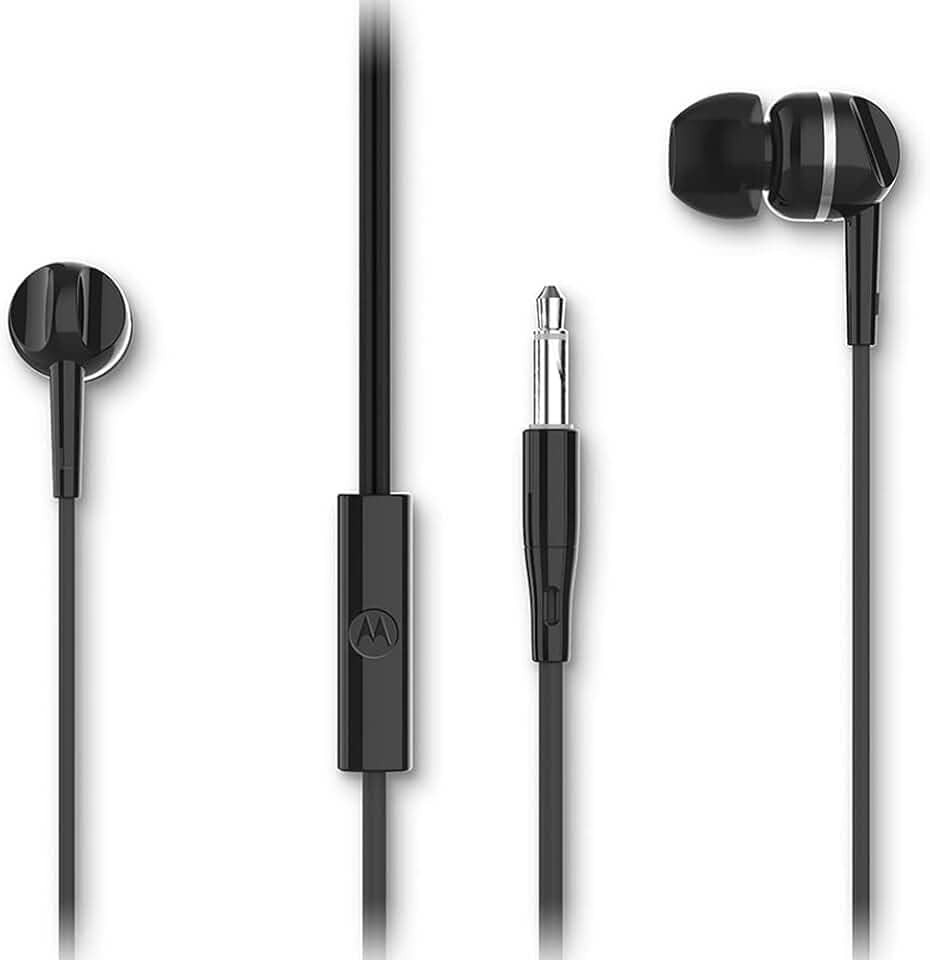 Motorola, J15000L15N1L, Earbuds 105, Fone de Ouvido com Microfone, Preto