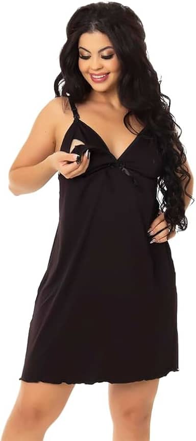 Camisola Amamentação Abre Fácil Pós Parto Maternidade Gestante Grávida Lactante Gestação