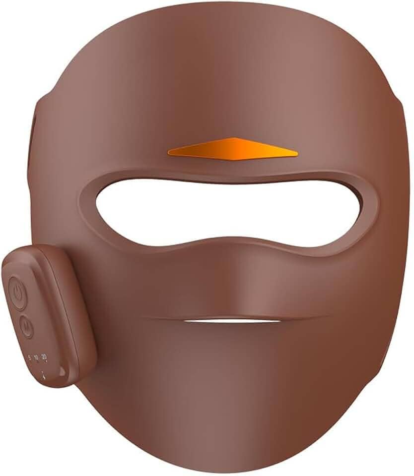 Máscara de Luz Vermelha, Máscara Facial LED com 4 Modos de Luz, 336 Microesferas de Luz 3D, Design Ergonômico 3D para Cuidados com a Pele em Casa