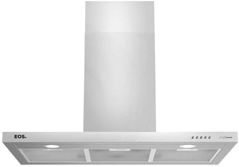Coifa e Depurador de Parede Eos 90cm Cheff Gourmet Slim Tipo T Inox Eco91pti 110v