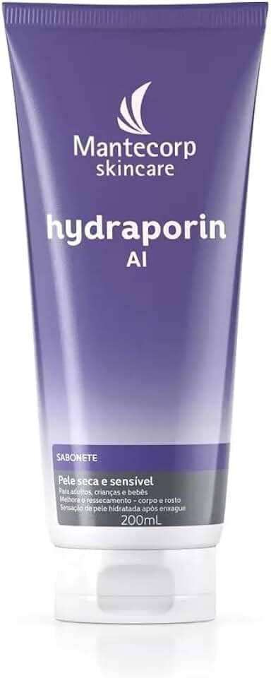 Sabonete Líquido Corporal Hidratante Skincare Hydraporin - 200ml - Limpeza Suave e Hidratação - Ideal para Peles Secas - Mantecorp (embalagem pode variar)