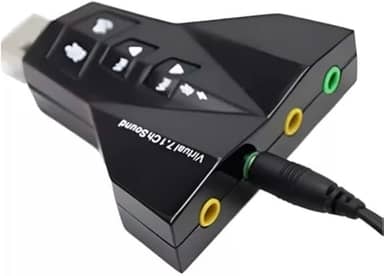 Placa De Som Usb 7.1 Canais Externa Adaptador Audio Fone e Microfone Notebook Computador Pc Premium Marca LBL DISTRIBUIDORA